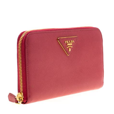 prada saffiano wallet zip around|Prada saffiano wallet price.